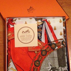 Hermes Napoleon Scarf with box